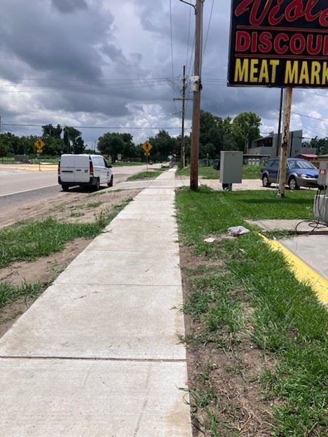 New Sidewalks Along Judge Perez in Violet